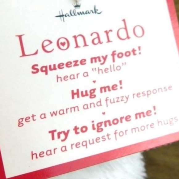 Hallmark Leonardo the Tiger Valentine Plush Interactive Talks White Black Stripe - Picture 8 of 8